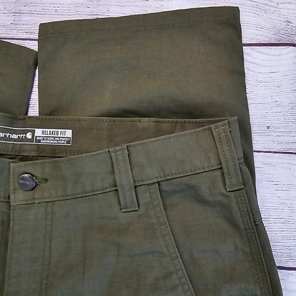 Carhartt 34x30 forest green double knee work pants - Picture 3 of 9